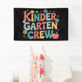 Leraar terug naar school Kindergarten Crew Spandoek (Insitu)