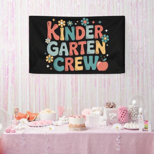 Leraar terug naar school Kindergarten Crew Spandoek (Feest)