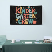 Leraar terug naar school Kindergarten Crew Spandoek (Beurs)