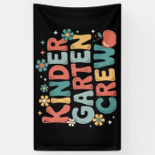 Leraar terug naar school Kindergarten Crew Spandoek (Verticaal)