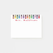 Leraar Terug naar school Kleur Crayon Cute Post-it® Notes (Voorkant)
