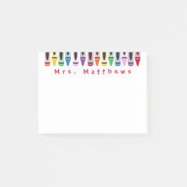 Leraar Terug naar school Kleur Crayon Cute Post-it® Notes