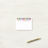 Leraar Terug naar school Kleurpotlood Schattig Post-it® Notes (Op bureau)