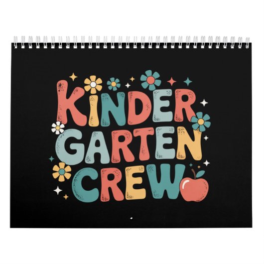 Leraar terug naar school kleuterklas team kalender (Hoes)
