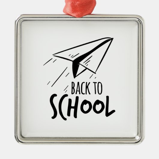 Leraar terug naar school metalen ornament (Voorkant)
