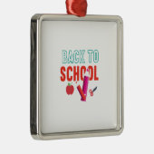Leraar terug naar school metalen ornament (Rechts)