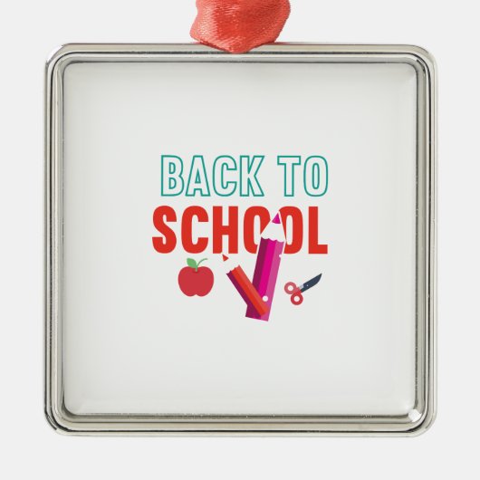 Leraar terug naar school metalen ornament (Voorkant)