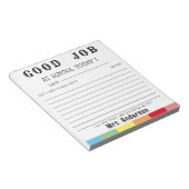 leraar terug naar school schrijven goede baan cust notitieblok (Schuin)