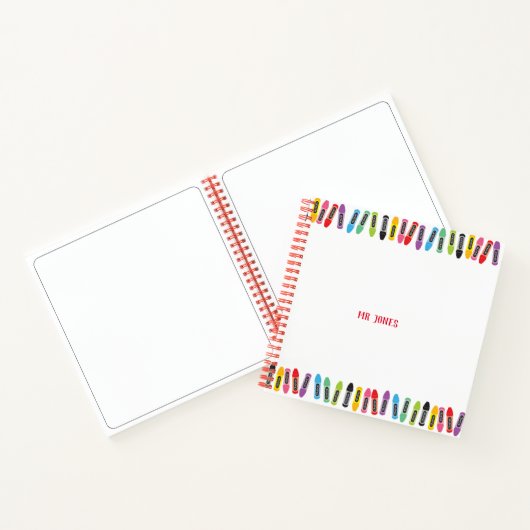 Leraar Terug naar schoolklapkleurkraak Notitieboek (Binnen)