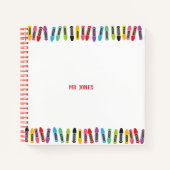 Leraar Terug naar schoolklapkleurkraak Notitieboek (Voorkant)