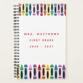 Leraar Terug naar schoolklapkleurkrayon Planner (Voorkant)