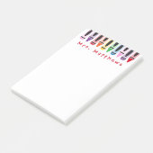 Leraar Terug naar schoolklapkleurkrayon Post-it® Notes (Schuin)