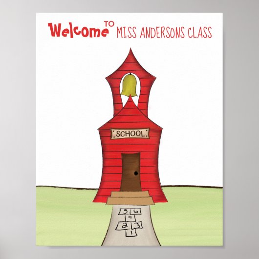 Leraar Terug naar schoolklaslokaal Poster (Voorkant)