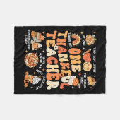 Leraar Thanksgiving Een dankbare Leraar Herfst Aut Fleece Deken (Voorkant (Horizontaal))