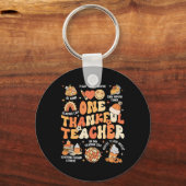 Leraar Thanksgiving Een dankbare Leraar Herfst Aut Sleutelhanger (Voorkant)