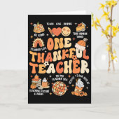 Leraar Thanksgiving Eén Dankbare Leraar Herfst  Kaart (Gele Bloem)
