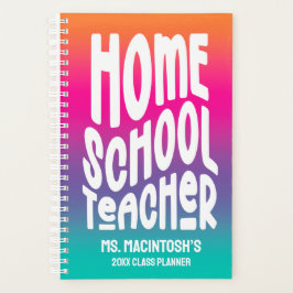 Leraar Thuisonderwijs Kleurrijke Ombre Planner