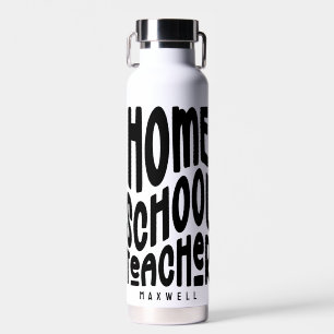 Leraar Thuisonderwijs Minimalistische Typografie Waterfles