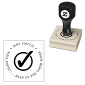 Leraar tik goed gedaan huiswerk rubberstempel (Gestempeld)