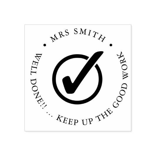 Leraar tik goed gedaan huiswerk rubberstempel (Afrduk)