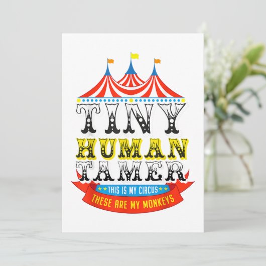 Leraar Tiny Human Tamer Dit is mijn Circus Mijn ap Kaart (Staand voorkant)