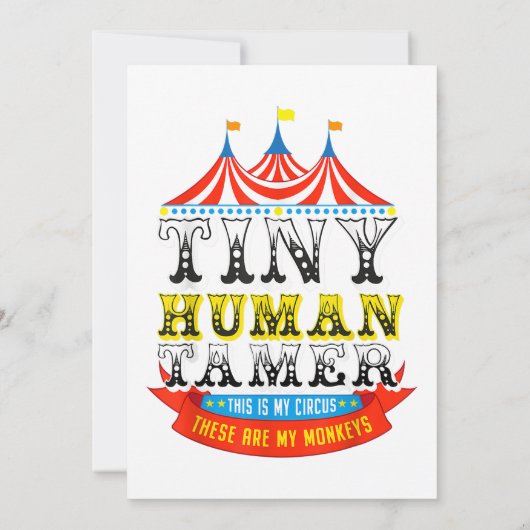 Leraar Tiny Human Tamer Dit is mijn Circus Mijn ap Kaart (Achterkant)