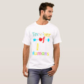 Leraar Tiny Humans pre kleuterschool terug naar sc T-shirt (Voorkant volledig)