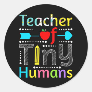 Leraar Tiny Humans Ronde Sticker