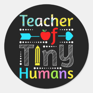 Leraar Tiny Humans Ronde Sticker