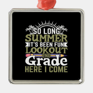Leraar tot lange zomer metalen ornament