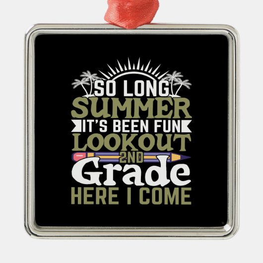 Leraar tot lange zomer metalen ornament (Voorkant)