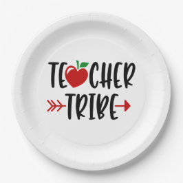 Leraar Tribe Apple en Arrow Papieren Bordje