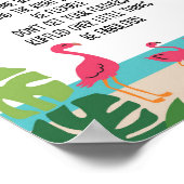 Leraar Tropische klaslokaalles als een Flamingo Poster (Hoek)