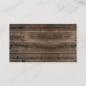 Leraar Tutor Leuke Apple & Worm Schuur Hout Visitekaartje (Achterkant)