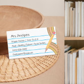 Leraar Tutor Neutral Boho Rainbow Flashcard Visitekaartje