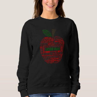 Leraar Tweede Klas Apple Typografie Terug Naar Sch Trui