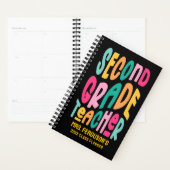Leraar Tweede Klas Kleurrijke Tekst Planner (Display)