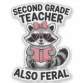 Leraar Tweede Klas Ook Wilde Cute Dier Funny Sticker (Voorkant)