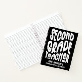 Leraar Tweede Klas Witte Typografie Notitieboek (Binnen)