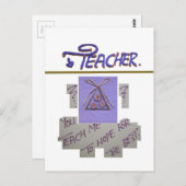 Leraar, U Leert Me om het Beste te Hopen Kunst Briefkaart (Voorkant / Achterkant)