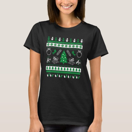 Leraar Ugly kerstkeuterinstructeur Elementa T-shirt (Voorkant)