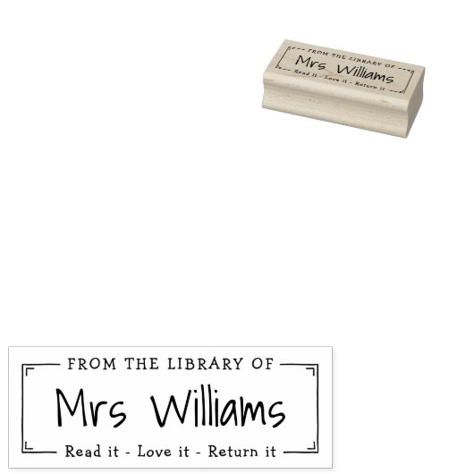 Leraar uit de bibliotheek van de bladwijzer van ru rubberstempel (Gestempeld)