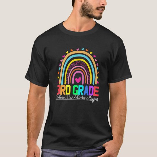 leraar uit de derde klas, regenboogluipaard, derde t-shirt (Voorkant)