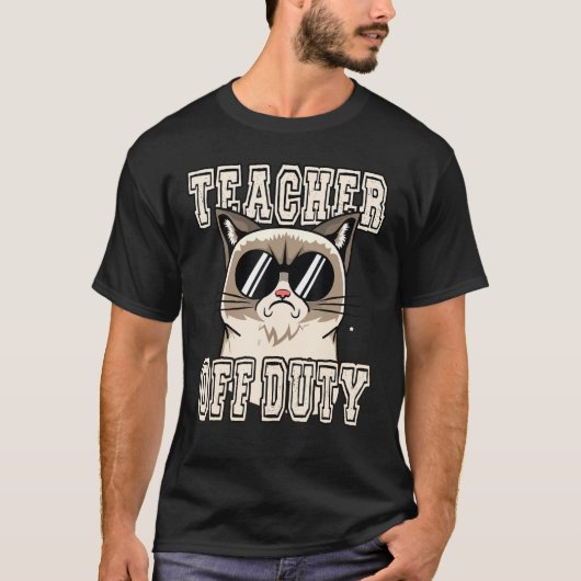 Leraar uit dienst, bruinkat t-shirt (Voorkant)