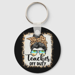 Leraar uit dienst Bun Leopard Glasses Summer Sleutelhanger