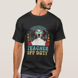 Leraar uit dienst Funny Papillon Dog Summer T-shirt