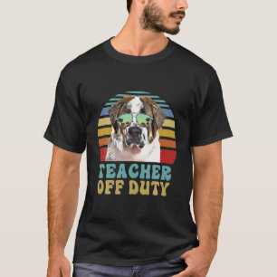 Leraar uit dienst Funny St. Bernard Dog Summer T-shirt