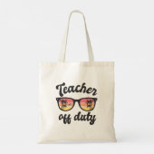 Leraar uit dienst Funny Teacher's Summer Vacation Tote Bag (Achterkant)