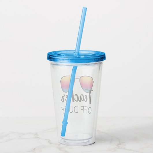 Leraar uit dienst I Acryl Drinkbeker (Achterkant)