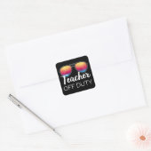 Leraar uit dienst I Vierkante Sticker (Envelop)